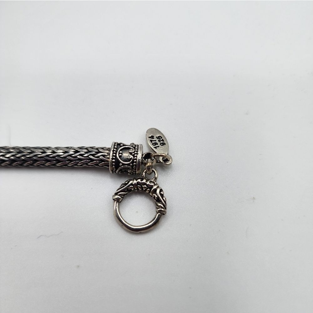 Sterling Silver Byzantine Toggle Bracelet 7" NWOT - Picture 6 of 6